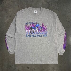 2008 Sturgis Biker Flame Longsleeve T-Shirt